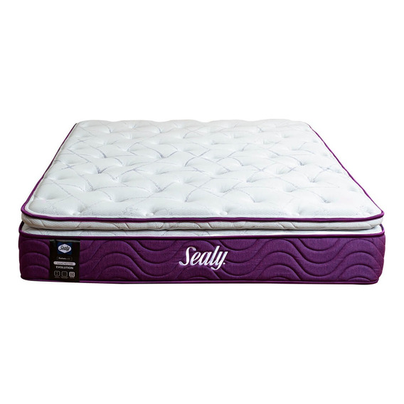 Colchón Queen Size Sealy New Manchester Color Violeta Oscuro