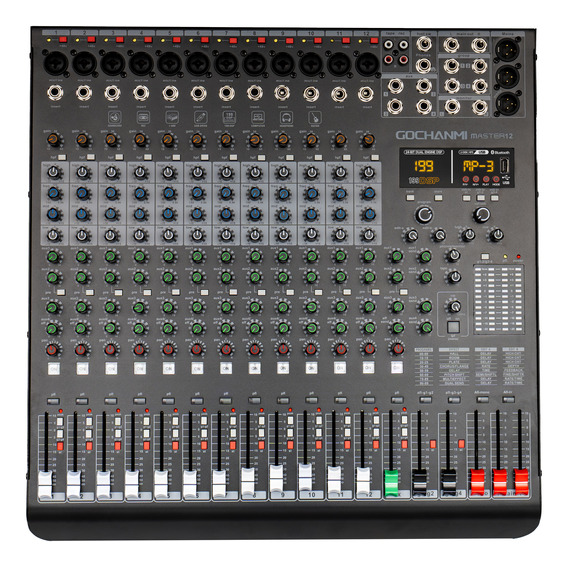 Mezcladora Audio Gc Master12 Dj Mixer 12 Canales 199 Dsp Eq