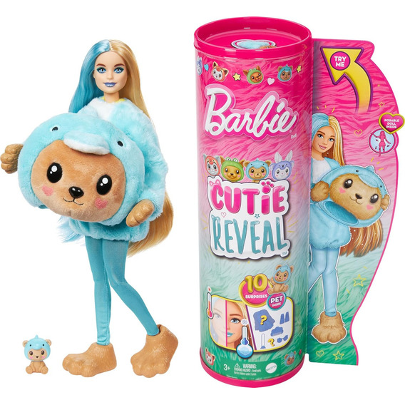 Barbie Cutie Reveal Muñeca Osito Disfrazado De Delfín