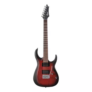 Guitarra Eléctrica Cort X Series X100 Black Cherry Burst Orientación De La Mano Diestro