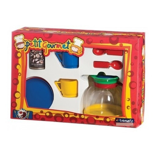 Juego De Café Petit Gourmet Lionel`s Blister Cocina Color Rojo