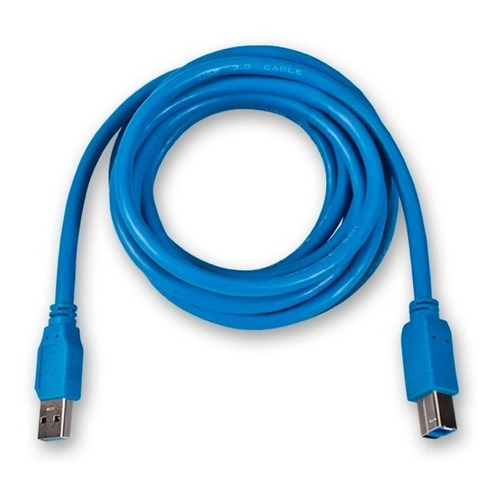Cable Usb 3.0 Noganet 3 Mts Am/bm Hasta 5gb/s para modem, router e impresoras