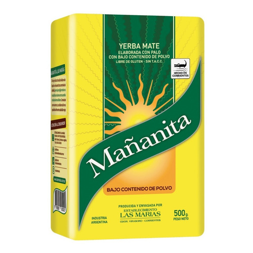 Yerba Mate Mañanita 1/2 Kg