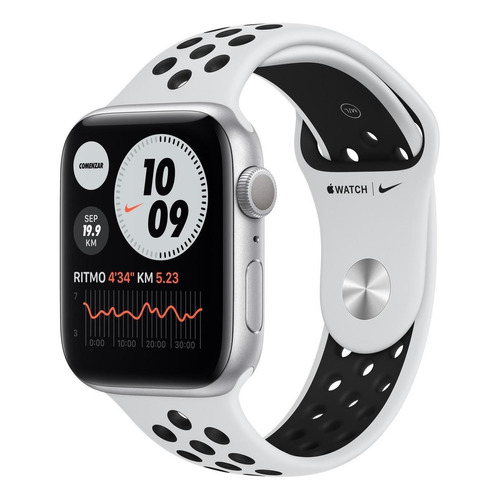 Apple Watch Nike (GPS) Series 6 44mm caja 44mm de  aluminio correa  gris/negra A2292