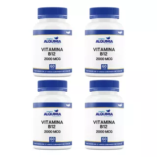 Vitamina B12 2000 Mcg 60 Cp - 4 Frascos - Metilcobalamina