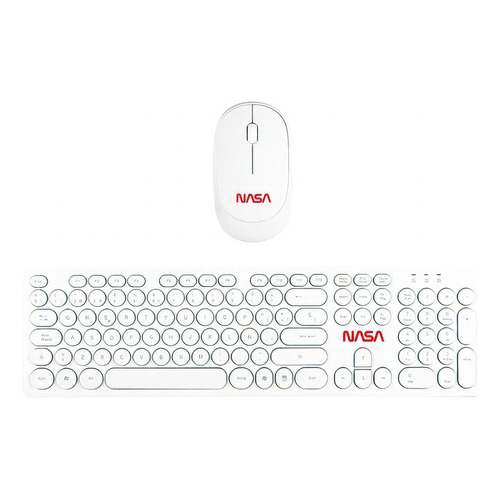 Teclado Y Mouse Inalámbrico Nasa Edición Cometa Plug&play Color del mouse Blanco Color del teclado Blanco