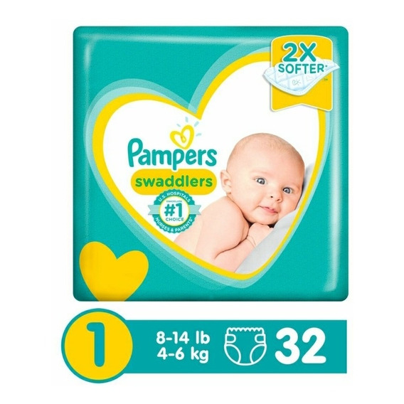 Pañales Pampers Swaddlers Etapa 1 - Unidad a $1402