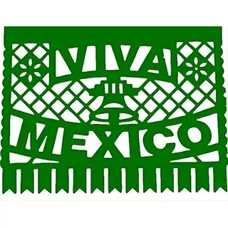 Decoración Enramada Viva México 1/2 Plástico Tricolor 5 M