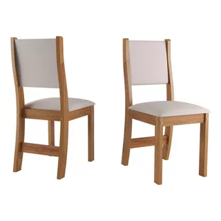 Cadeiras Sol 2 Unidades Mel Tecido Linho Amendoa Viero Cor Da Estrutura Da Cadeira Marrom-claro Cor Do Assento Bege