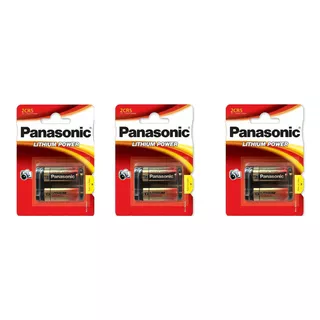 3 Pilas Panasonic 2 Cr5 6 Volt Photo Lithium Cilindro 2 