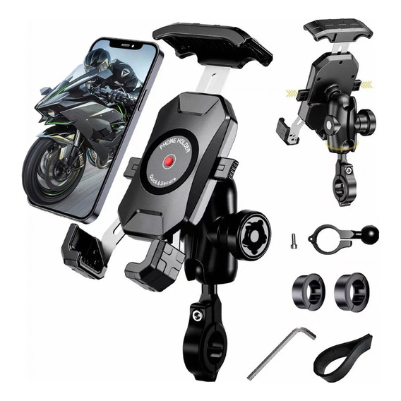 Base Soporte Antirrobo Porta Celular Para Moto Bicicleta360º