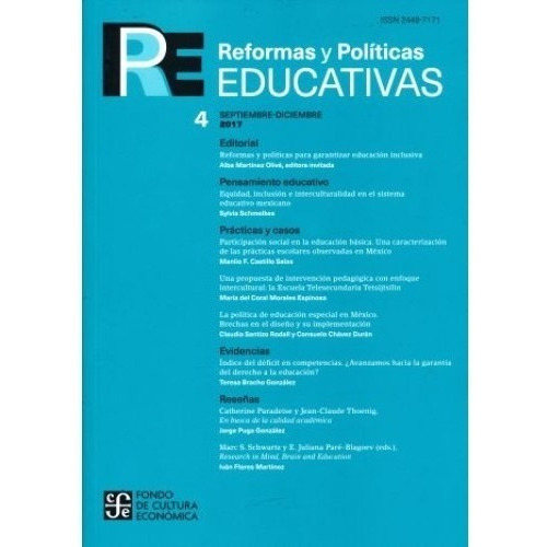 Reformas Y Políticas Educativas 4: No, De Sin . Serie No, Vol. No. Editorial Fce (fondo De Cultura Económica), Tapa Blanda, Edición No En Español, 1
