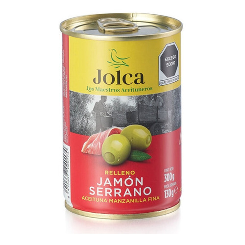 Jolca, Aceituna Manzanilla Rellena De Jamón Serrano, 300 G