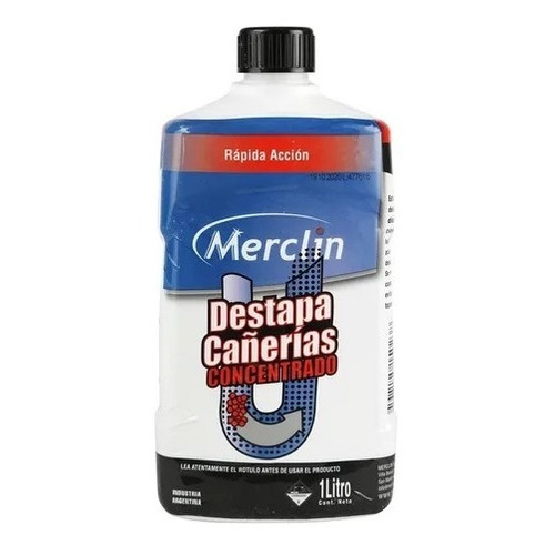 Destapa Cañería Concentrado Merclin × 1 Litro