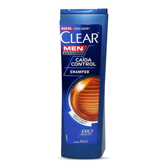 Shampoo Men Anticaspa Control Caida 400ml Clear