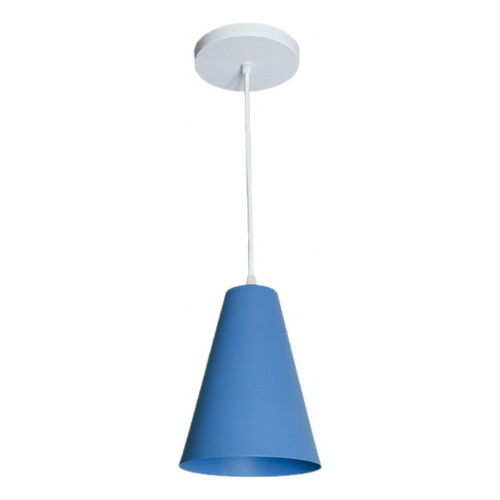 Lámpara Maxxi Luminario Colgante Aluminio Interior Techo Color Azul