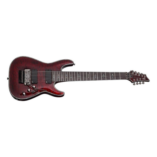 Guitarra eléctrica Schecter Hellraiser C-8 FR de caoba black cherry brillante con diapasón de palo de rosa