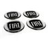 Kit de adhesivos para diseño de logotipo de piano, resina, 55 mm, de Fiat, color negro