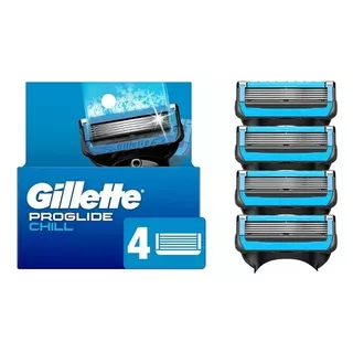 Gillette Fusion Proglide Chill Cartuchos (4) Repuestos Usa