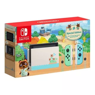Consola Nintendo Switch Edición Animal Crossing 32gb Color Verde Pastel/azul Pastel