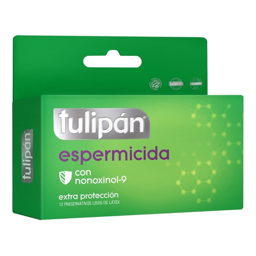 Preservativo De Látex Tulipán Espermicida X 12 Un