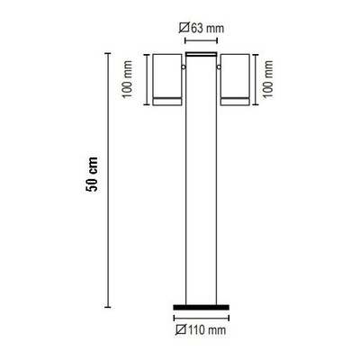 Farol Doble Mini Farola Exterior Aluminio Apto Led Del