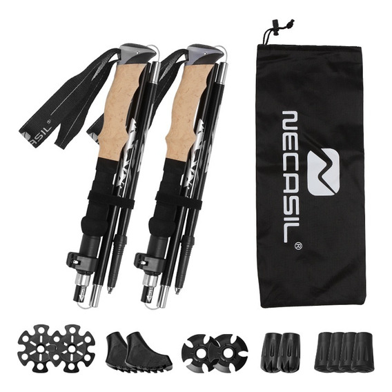 Set 2 Bastones De Trekking Senderismo Bastones Plegables