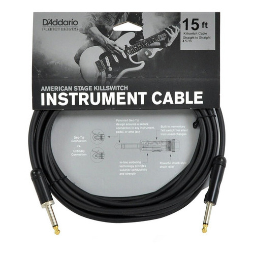 Daddario Pw-amsk-15 Cable Guitarra 4.5 Metros Con Switch