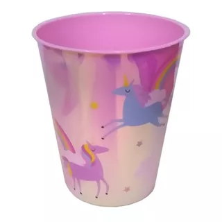 Jarra Plástica Y Vasos De Plástico Unicornio Holográfico X10