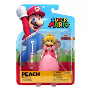 Super Mario Peach Princesa Jakks 4 Pulgadas Figura Exclusiva