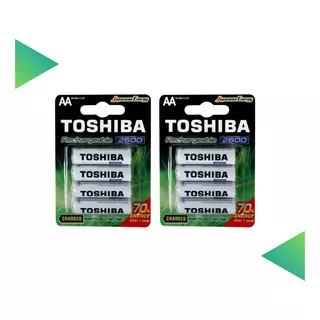 Jogo C/ 8 Pilhas Toshiba Aa 2600 Mah Originais 