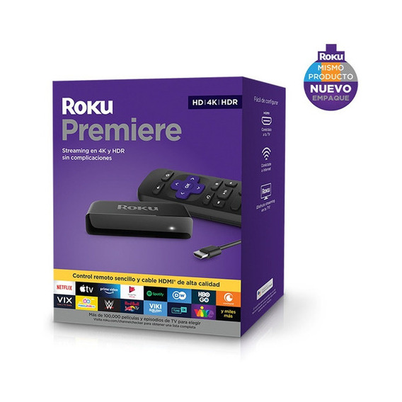 Roku Premiere 3920 estándar 4K negro