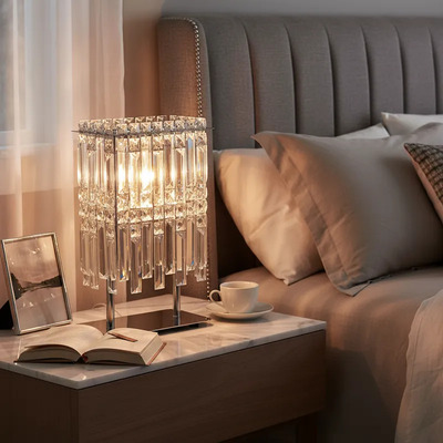 Lampara Velador Sirius Mesa Cristal Con Led G627 02t Pal