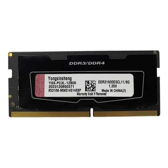 Memoria Ddr3l Para Portátil De 8 Gb 1600 Mhz Ram Pc3l 10600
