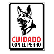 Letrero Cuidado Con El Perro - Pastor Alemán - 30x40 Cm