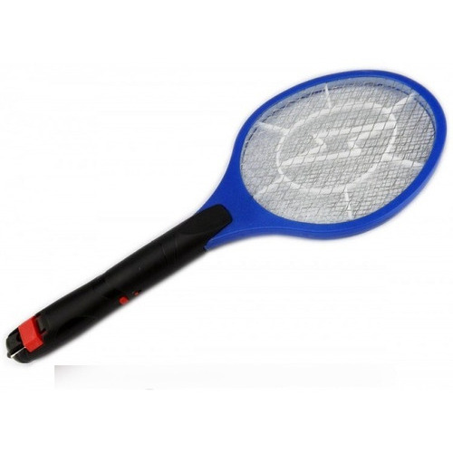 Kit de 2 raquetas eléctricas para matar mosquitos, recargables, color azul