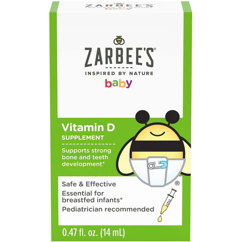 Vitamina D Zarbees Naturals Baby 10mcg Gotero Sabor Sin Sabor