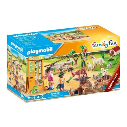 Figura Armable Playmobil Family Fun Zoo De Mascotas 63 Pzas