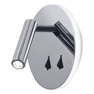 Aplique Led Aplique Bed Duplo Con Interruptor Cromo Gmg 