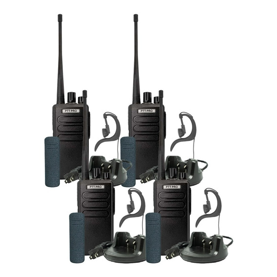 4 Radios Uhf Pro1000 16 Canales Compatible Kenwood Motorola