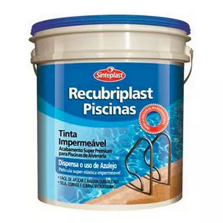 Tinta Impermeabilizante Para Piscina Azul 3,6l Recubriplast