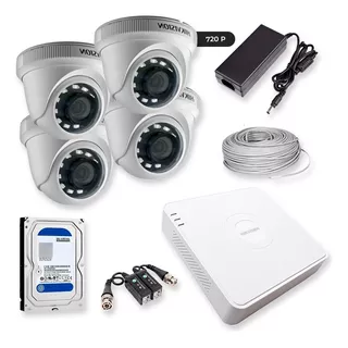 Kit 4 Camaras De Seguridad Hikvision 720p Fullhd Cctv Tienda