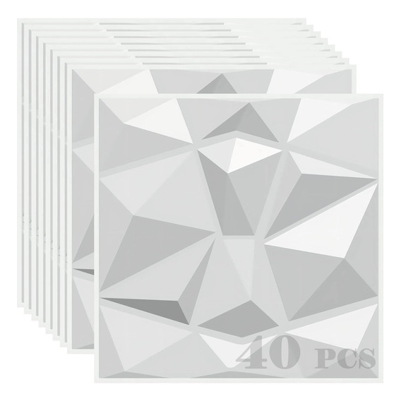 40pc Paneles 3d Decoración Hogar Impermeable Pvc 50*50cm