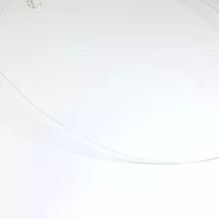 Collar Choker Tanza Transparente Terminacion Plata  40+3cm