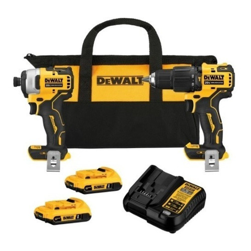 Taladro Dcd709 + Llave De Impacto 1/4 Dcf809 Dewalt Dck279d2