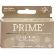 Preservativos Prime De Látex Súper Fino X 12 Un