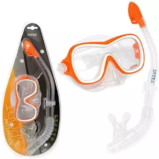 Snorkel Con Mascara Intex Set De Buceo Edad 8+ Y Adultos