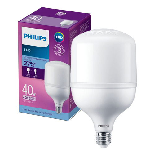 Ampolleta Led Industrial Philips True Force Hb 40w Luz Fria