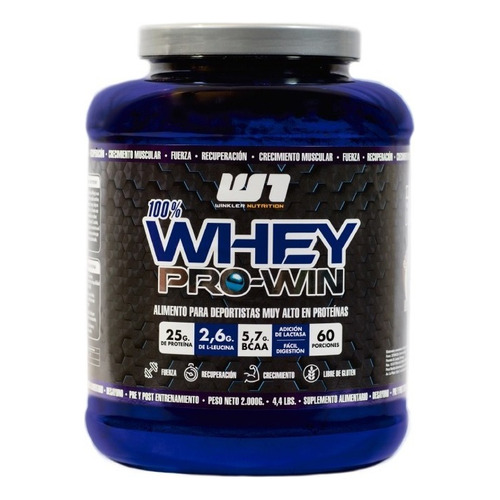 Suplemento en polvo Winkler Nutrition  Whey Pro Win proteínas sabor capuccino en pote de 2kg