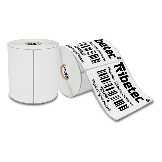 Etiqueta Térmica 4x4 (10x10cm) Rollo 500 Pz Caja Color Blanco